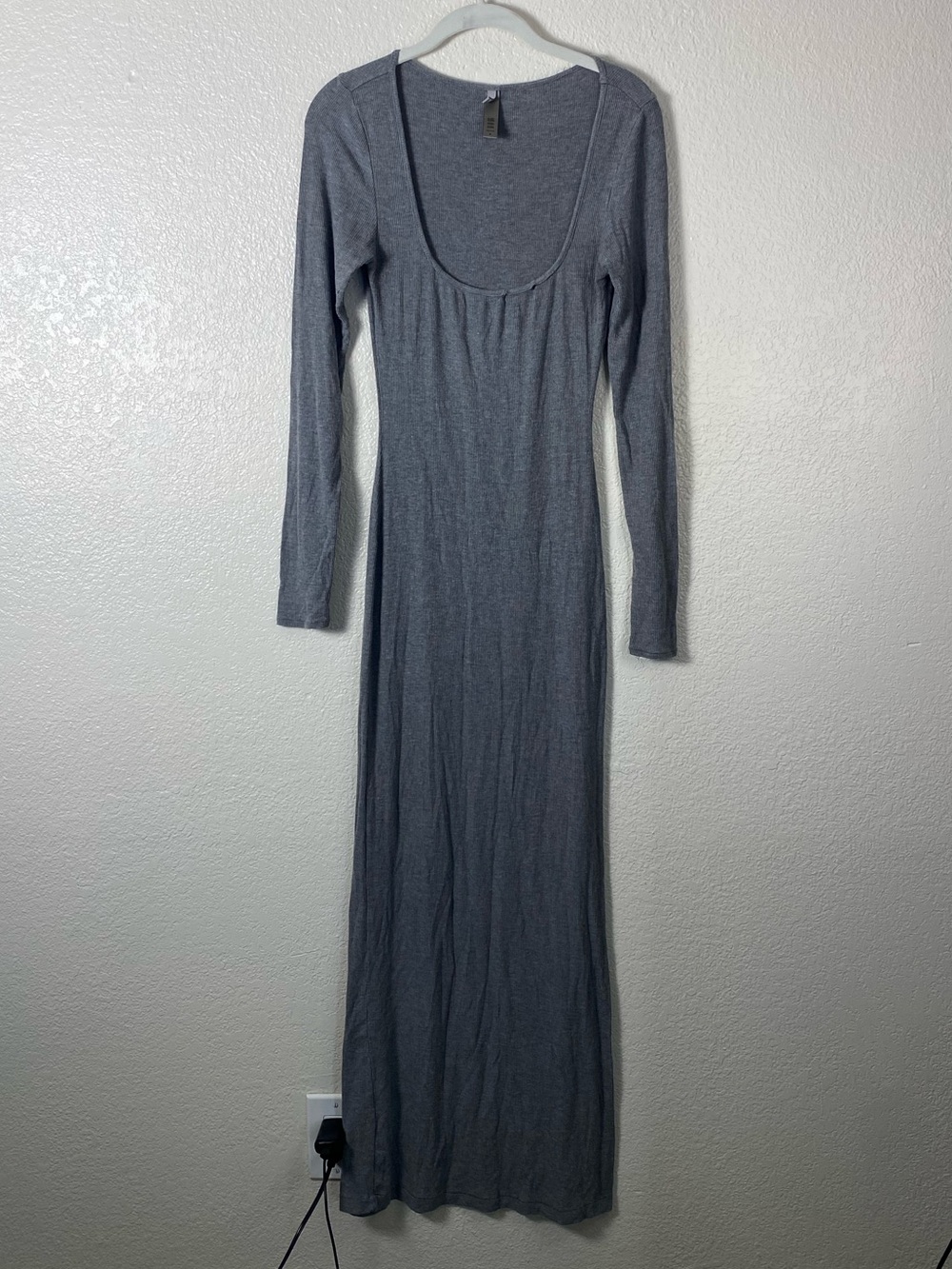 Minimalist Skims Soft Lounge Long Sleeve Maxi Dress Medium Gray